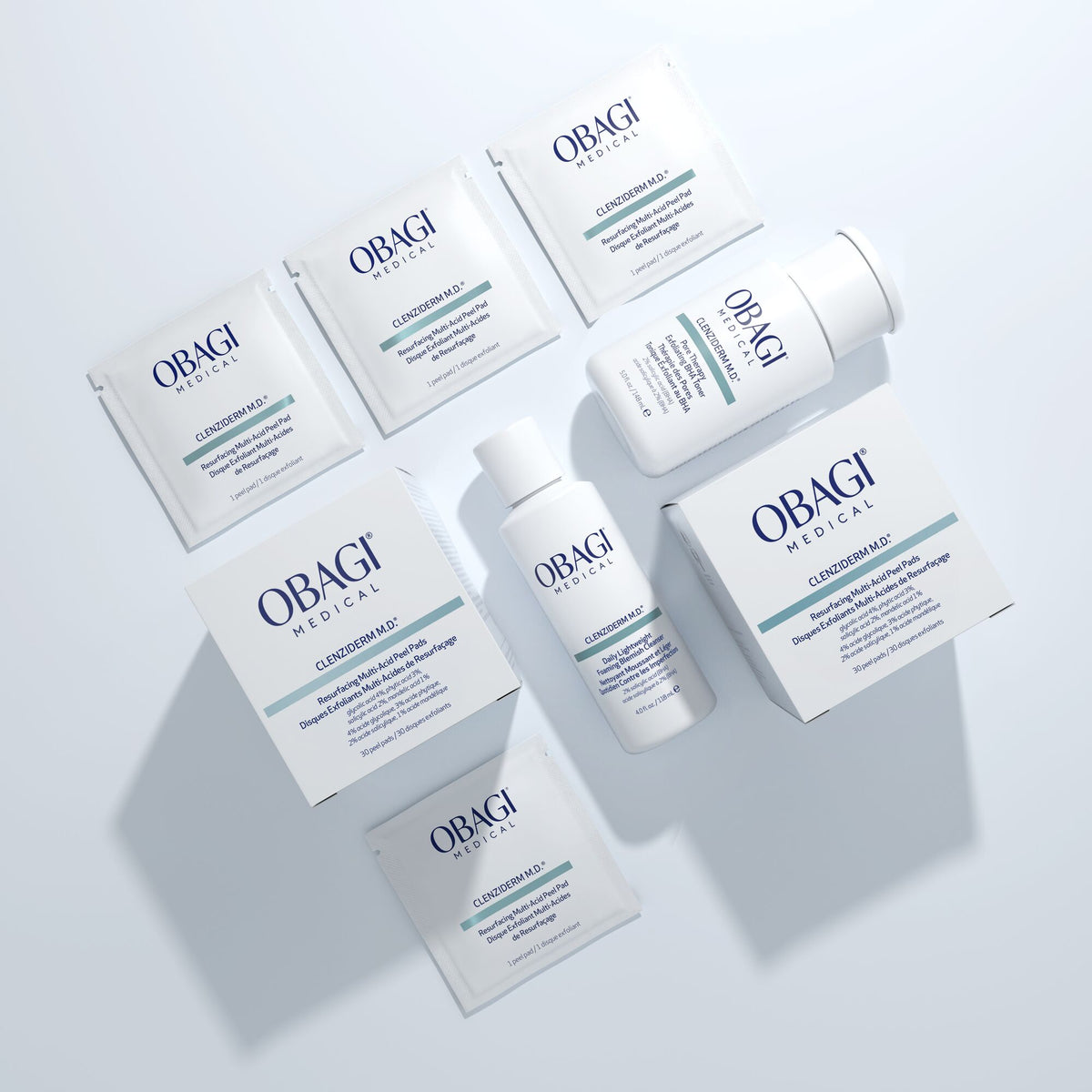 Obagi | CLENZIDERM M.D. Resurfacing Multi-Acid Peel Pads (30 Pads)